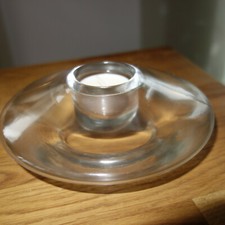 Teelichthalter Glas rund Kerzenhalter klar Kerze Teelicht Deko Tischschmuck