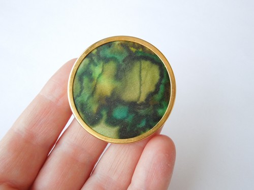 Vintage brosche seidenmalerei - vintage,