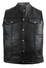 Biker Lederweste im Jeans
