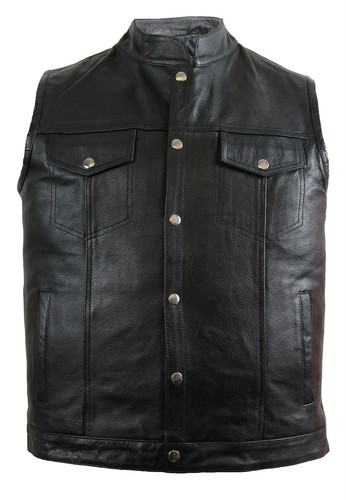 Biker lederweste jeans - biker, im