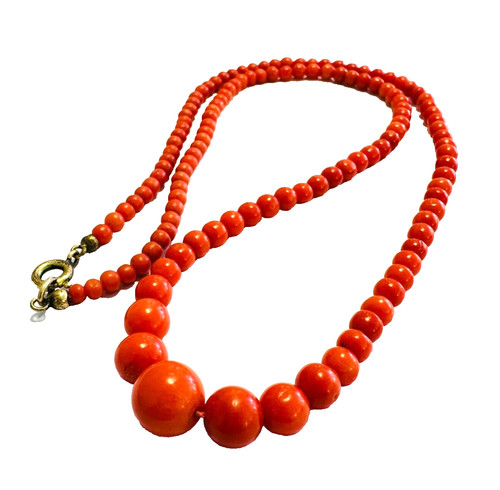 Vintage korallenkette - vintage,