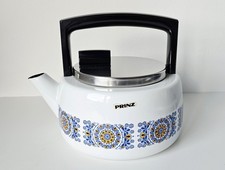 PRINZ Emaille Wasserkessel Teekessel Wasserkocher Email Vintage Retro
