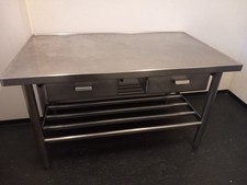 Gastro Edelstahl Arbeitstisch,Küchentisch, 150 x 90 x H 85cm