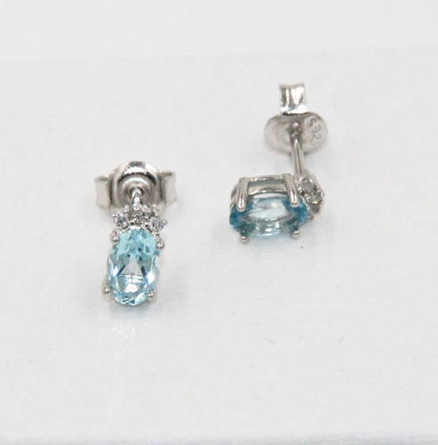 Aquamarin edelstein ohrstecker - aquamarin,