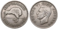 Neuseeland New Zealand 1 Florin (2 Schilling) 1933-1965 Kiwi verschiedene Jahre