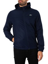 Lacoste Herren Leichte Jacke mit Sport-Logo, Blau