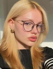 Anti Bluelight Brille Ultra Leichte Braun Runde Damen DHL Versand