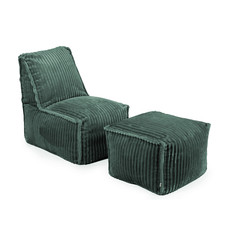 Großer Sitzsack mit Hocker