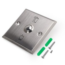 1x Blanko Edelstahl Klingelblende 86 x 86 mit Taster Türklingel mit Klingelknopf