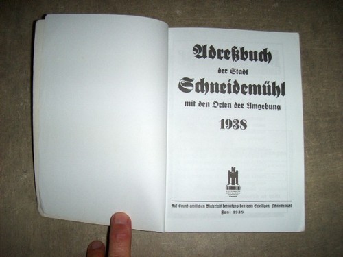 Adressbuch stadt schneidemühl - adressbuch,