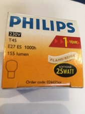 SELTENE Philips 25W Softone T45 1 Year 1000 Stunden Flame/Beige E27 TROPFEN