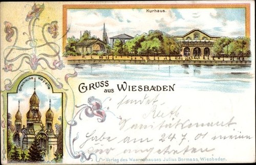 Litho wiesbaden hessen - wiesbaden, in