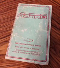 1986 Chevrolet ASTRO Owner´s Manual guter Zustand englisch