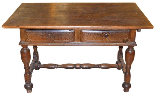 Barocktisch eiche massiv - eiche,
