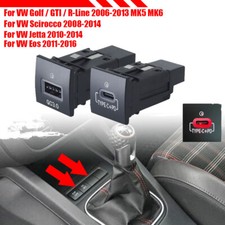 USB Ladegerät Buchse Steckdose QC3.0 PD Für VW Golf MK5 MK6 Scirocco Jetta Eos