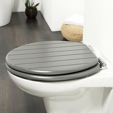 WC-Sitz Holz Holz grau stark