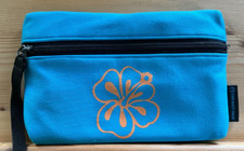 The Body Shop Kosmetiktasche Organizer Stoff  Blau Motiv Blüte