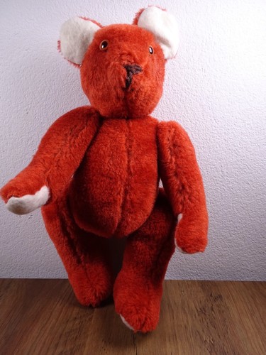 Roter vintage pfiffikus teddy - vintage,