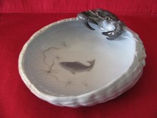 ROYAL COPENHAGEN  /  Dekorative  Schale mit plastischer Krabbe / Dänemark
