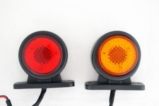 2 Pcs 24V LED Red Amber Marker