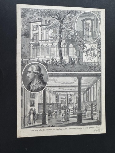 Holzstich goethe museum - goethe,