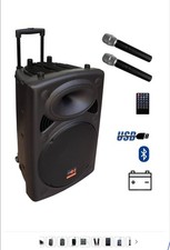 E-Lektron EL38-M MK-III 900W mobile PA Soundanlage Akku-MP3-USB-BT UHF Mikrofone