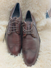 wie NEU  - Halbschuhe  - Leder - Budapester - Gr. 44 / 10 - braun