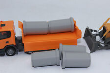 5 x Betonrohr DN 1000 Beton Rohr Kanalisation Ladegut grau 1:87 H0 Betonrohre