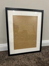 IKEA RIBBA Bilderrahmen Schwarz mit Passepartout – 54 × 53 cm