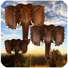 Elefant Holzmaske Wandbehang