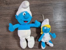 Schlumpf und Schlumpfine Plüsch Stofftiere Play by Play 2011 Smurfs ✅