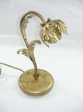 Nachttischlampe Schmiedeeisen Blätter Akanthus Gold Alt Möbel Klassisch