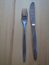 Besteck - Messer & Gabel von Fürst Besteck Rostfrei Motiv Streifen