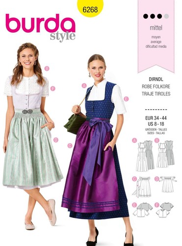Schnittmuster burda 6268 - schnittmuster,