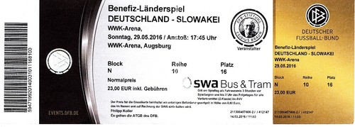 Ticket deutschland slowakei - ticket,