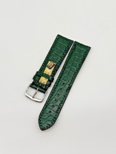 Lederarmband ECHT KROKO Uhrenarmband 18/14 Grün Alligator Handmade in Germany