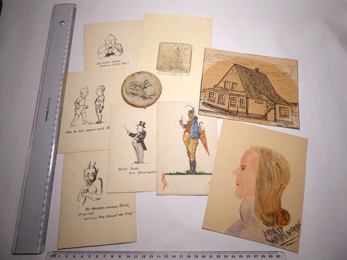 Antik 80er konvolut grafik - konvolut,