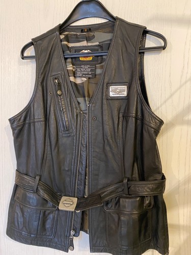 Harley davidson leder weste - harley,