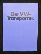 VW Transporter T2b 50/66PS 36S. A4 8/1972 Deutsch Prospekt Brochure 769