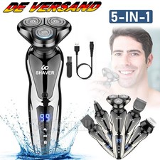 5 In 1 Elektrorasierer Herrenrasierer Akku Rasierer Nass&Trocken Rasierapparat