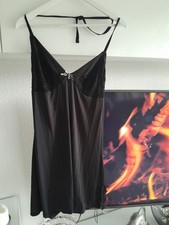 Unterkleid schwarz 44/46 Neckholder m. Spitze