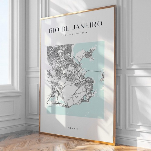 Rio janeiro city map - map, print