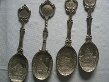 4 Jahres – Sammel – Löffel, Frieling Zinn, mit verschiedenen Motiven