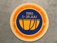 Heineken Bierdeckel  - Het 10e Muziekconcours Kerkrade verheligt zich op 1985