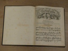 Klaviernoten, u.a. Musikalische Gartenlaube aus 1.Jahrgang (1874, S.10-192)