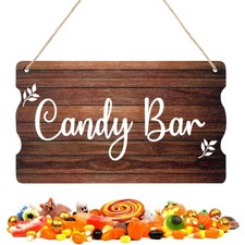 Candy Bar Schild Holz Vintage