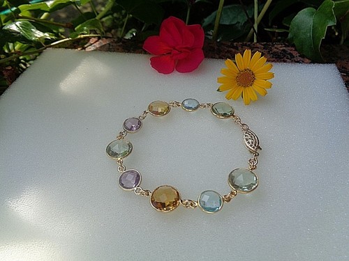 Gold armband mit amethyst - gold,