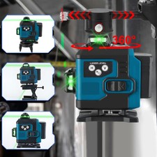 16 Line Laser Level Wasserwaage 4D 360° Kreuzlinienlaser Selbstnivellierend Kit