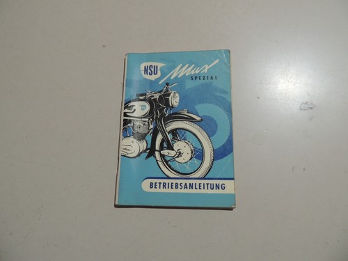 Nsu max spezial fahrerhandbuch - max,