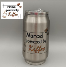 Thermodose Thermobecher Name personalisiert To Go Geschenk powered by Kaffee